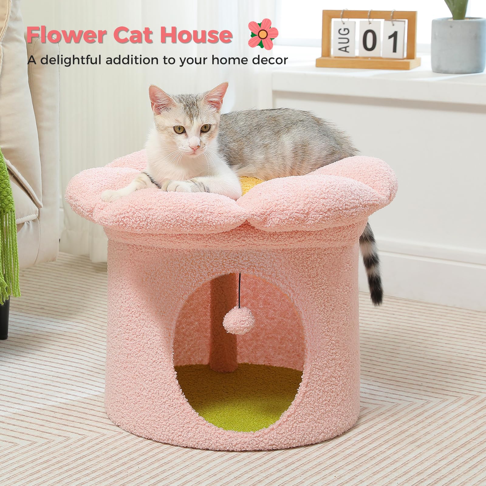 PETEPELA easy-assembly cat bed with complete hardware and instructions