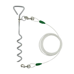 Petest 15ft reflective tie-out cable extended for flexible outdoor use.