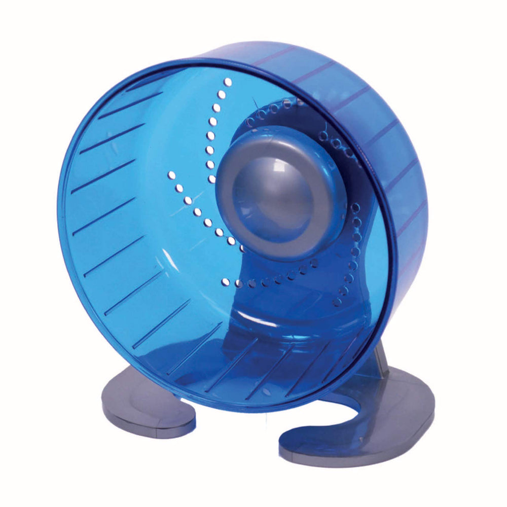 Petest hamster wheel with center disc blue helps ensure smooth turning