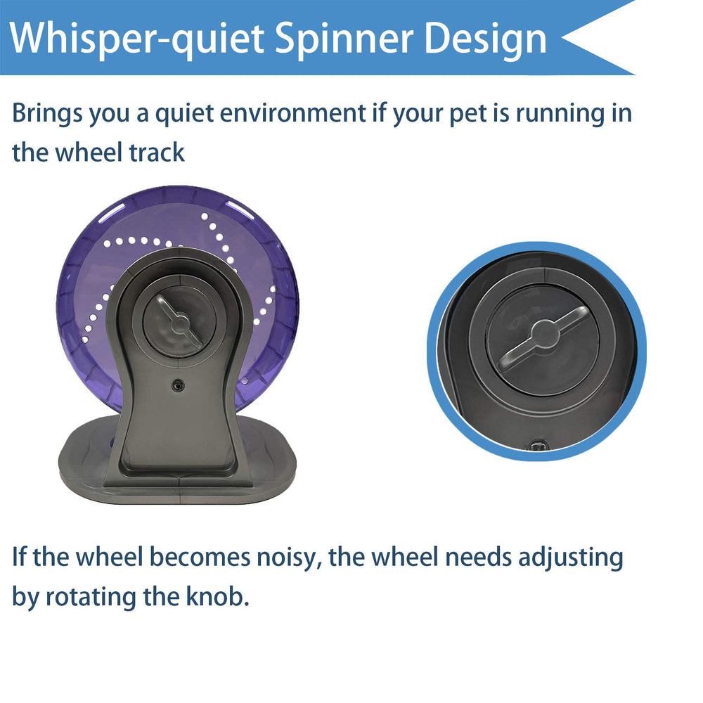 Petest hamster wheel cleaning image suggests simple care with mild soap.