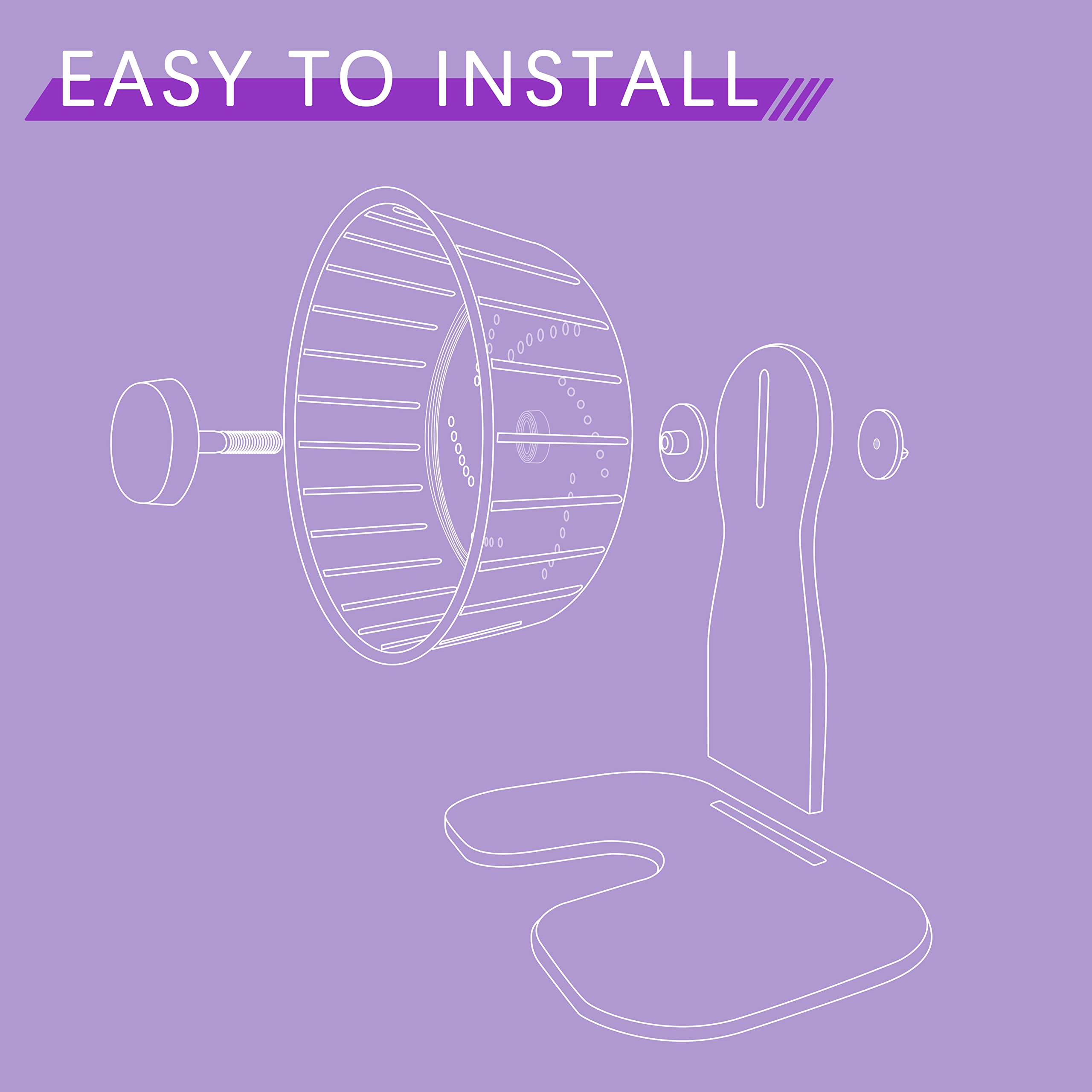 Petest hamster wheel easy-clean illustrates simple washing with mild soap.