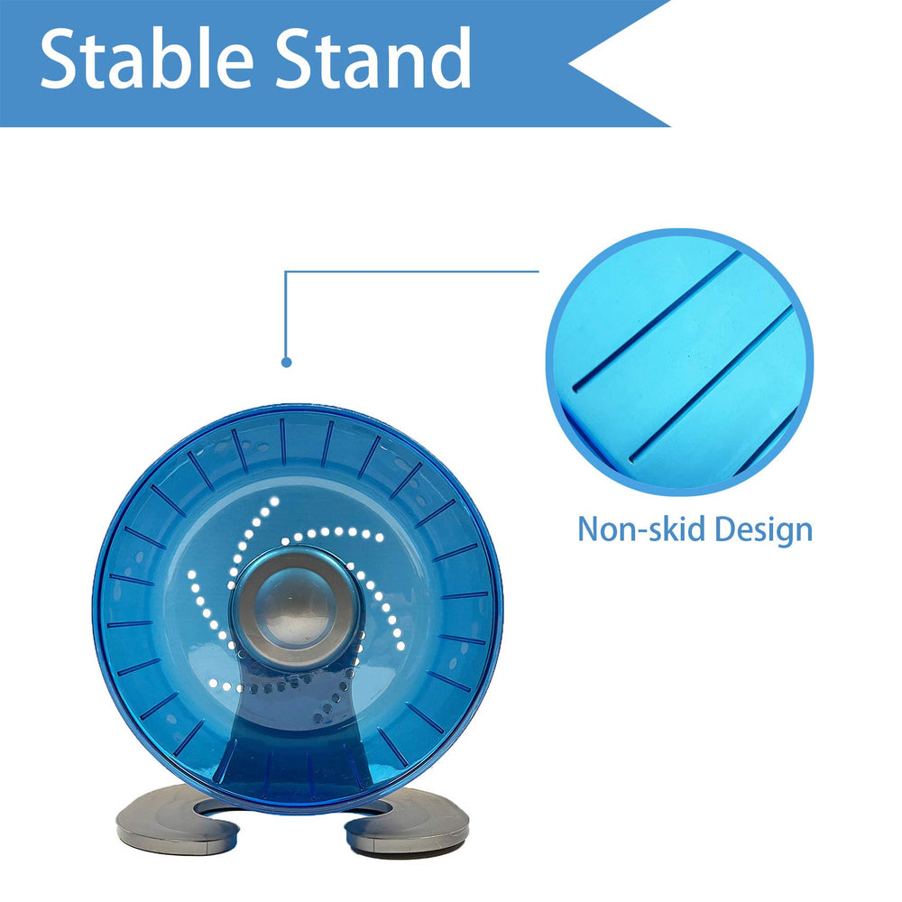 Petest hamster wheel flat-floor setup blue allows easy placement in homes