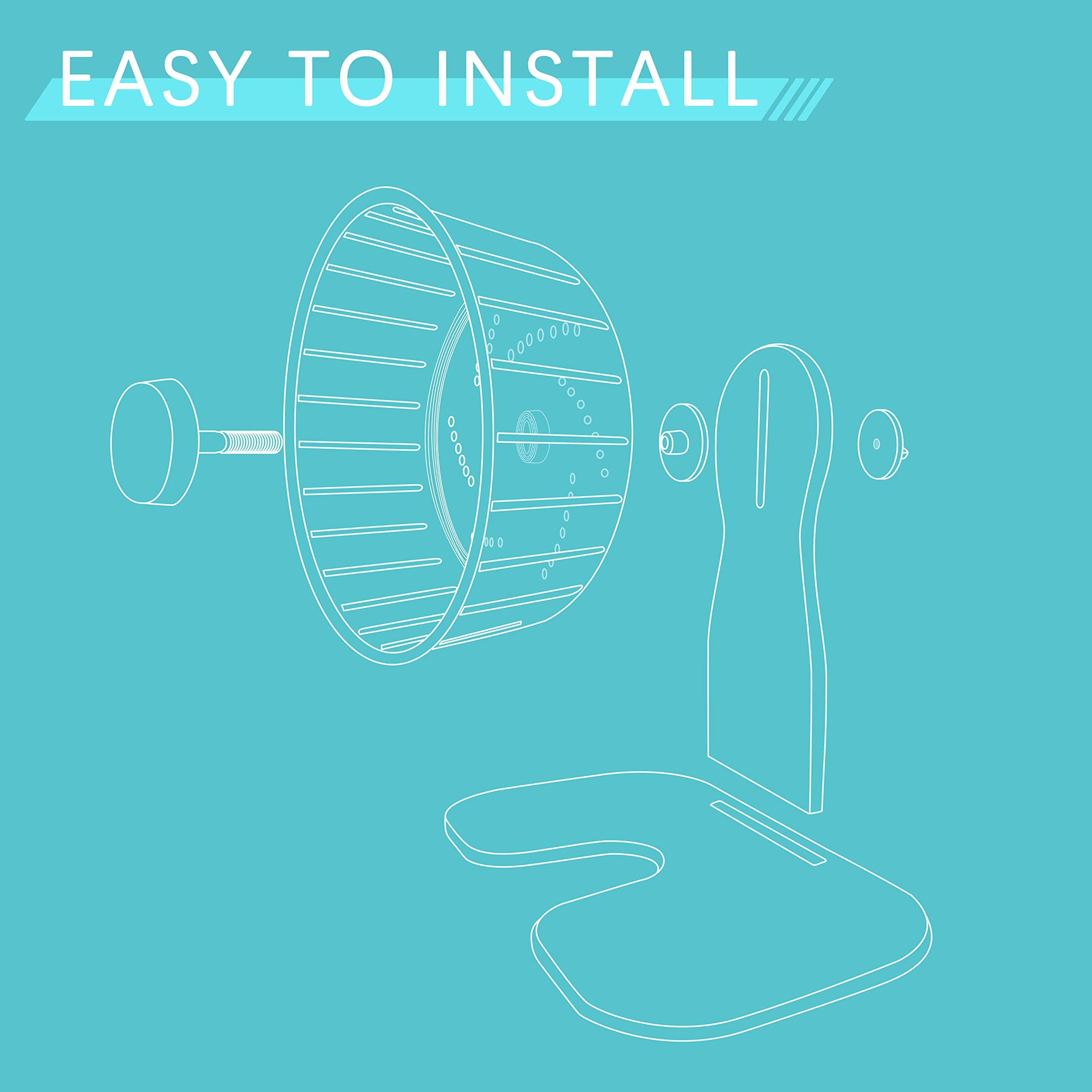 Petest hamster wheel free-standing on floor enables easy setup anytime.