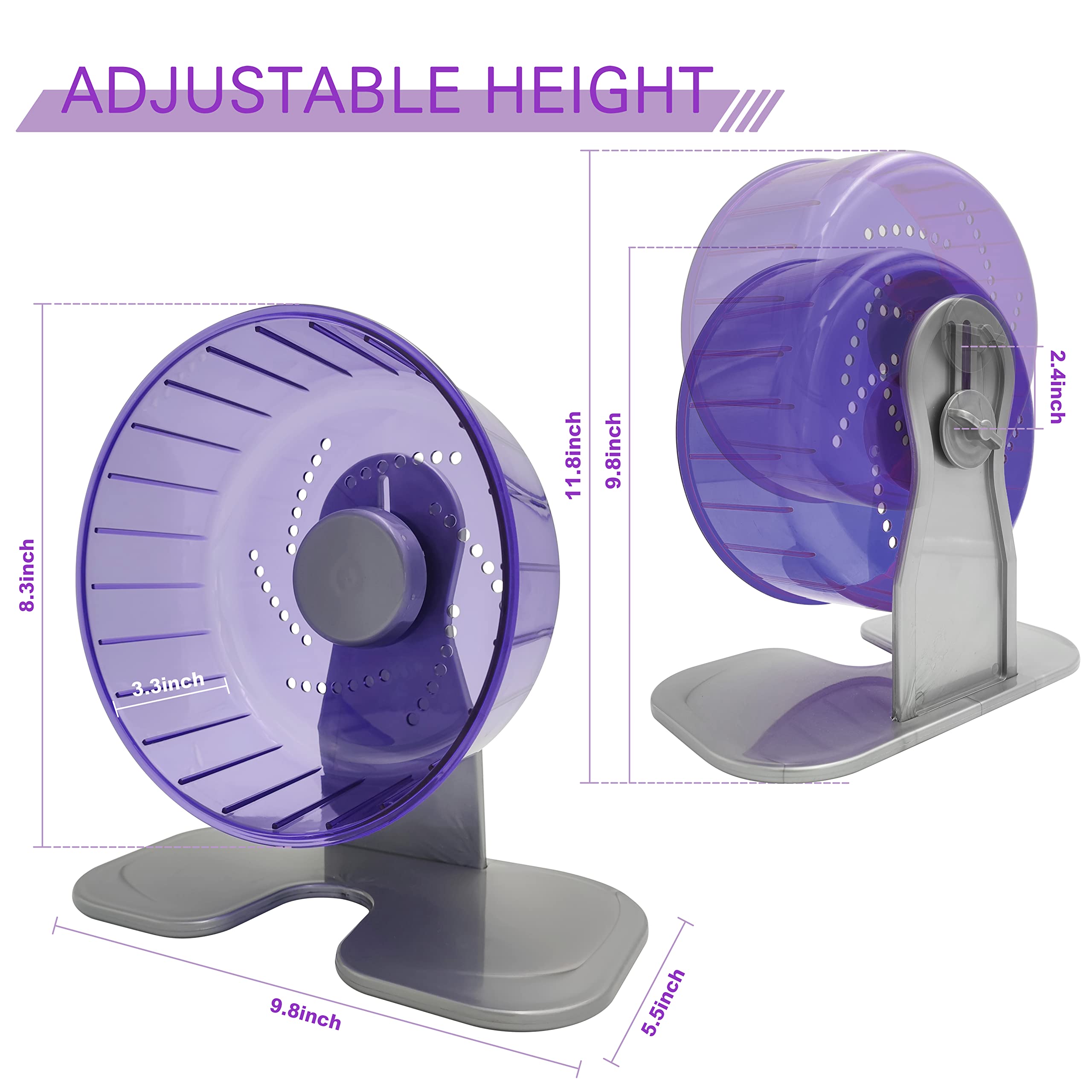 Petest hamster wheel silent-rotation demonstrates quiet operation for indoor use.