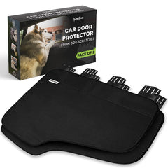 PetEvo door protector in use shields car doors from pet claws and dirt.
