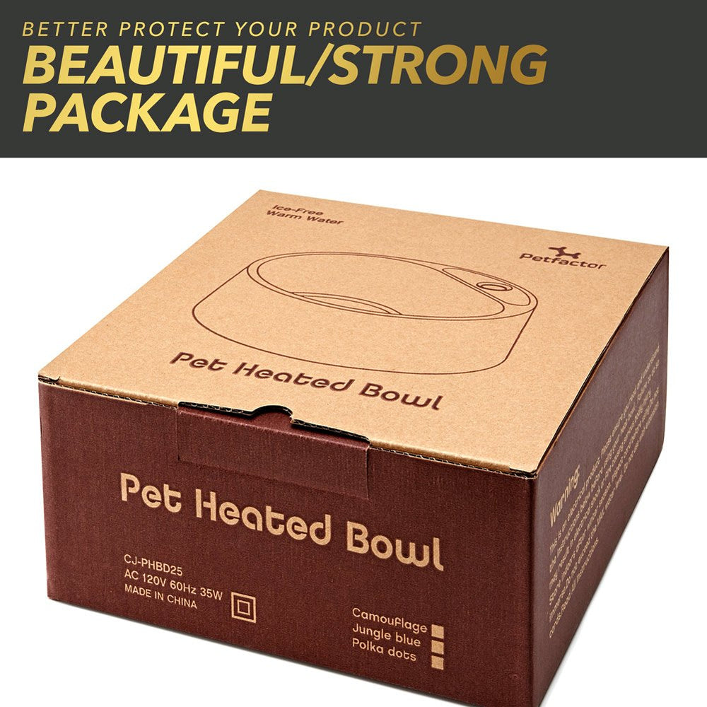 Petfactors thermal water-bowl for outdoor animals keeps water unfrozen in winter