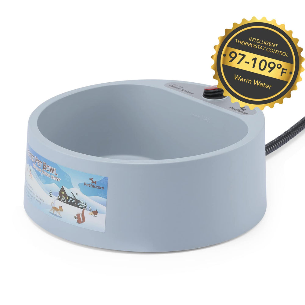 Petfactors thermal water bowl outdoor use demonstrates winter-ready hydration