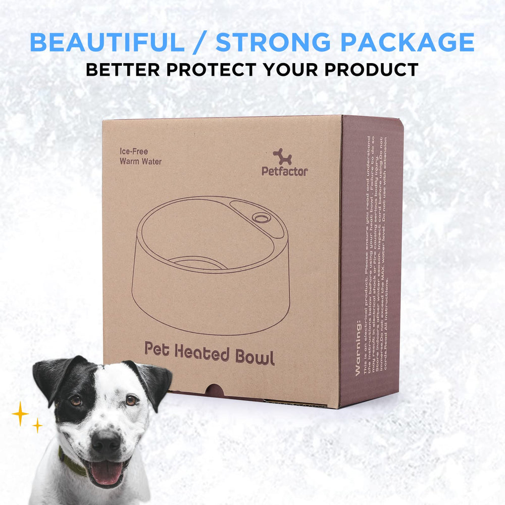 Petfactors winter outdoor scene shows pets staying hydrated
