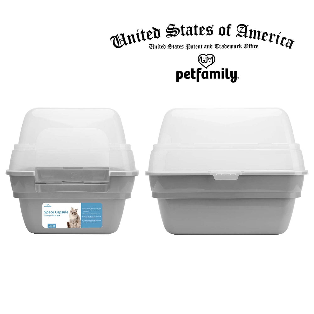Petfamily removable clear top cover makes scooping easier and cleaner.