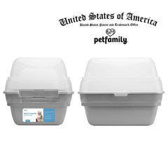 Petfamily removable clear top cover makes scooping easier and cleaner.