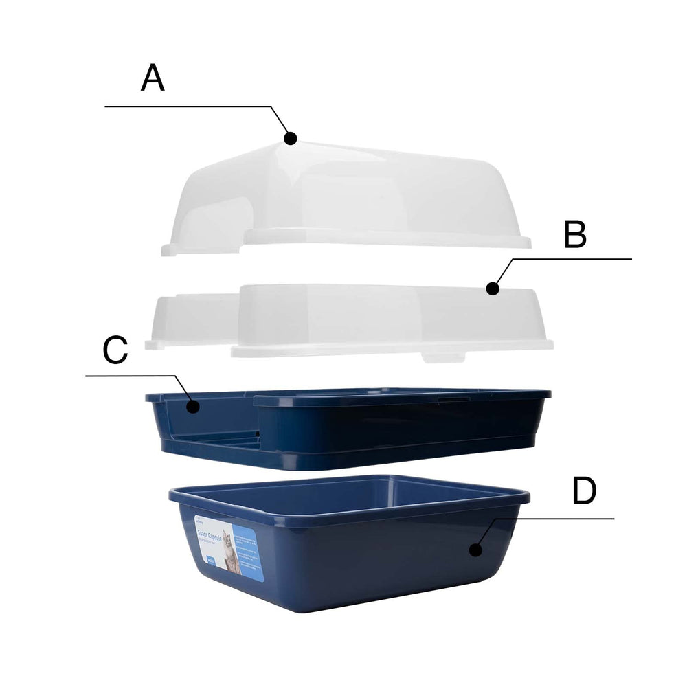 Petfamily removable clear top cover minimizes spills and aids scooping.