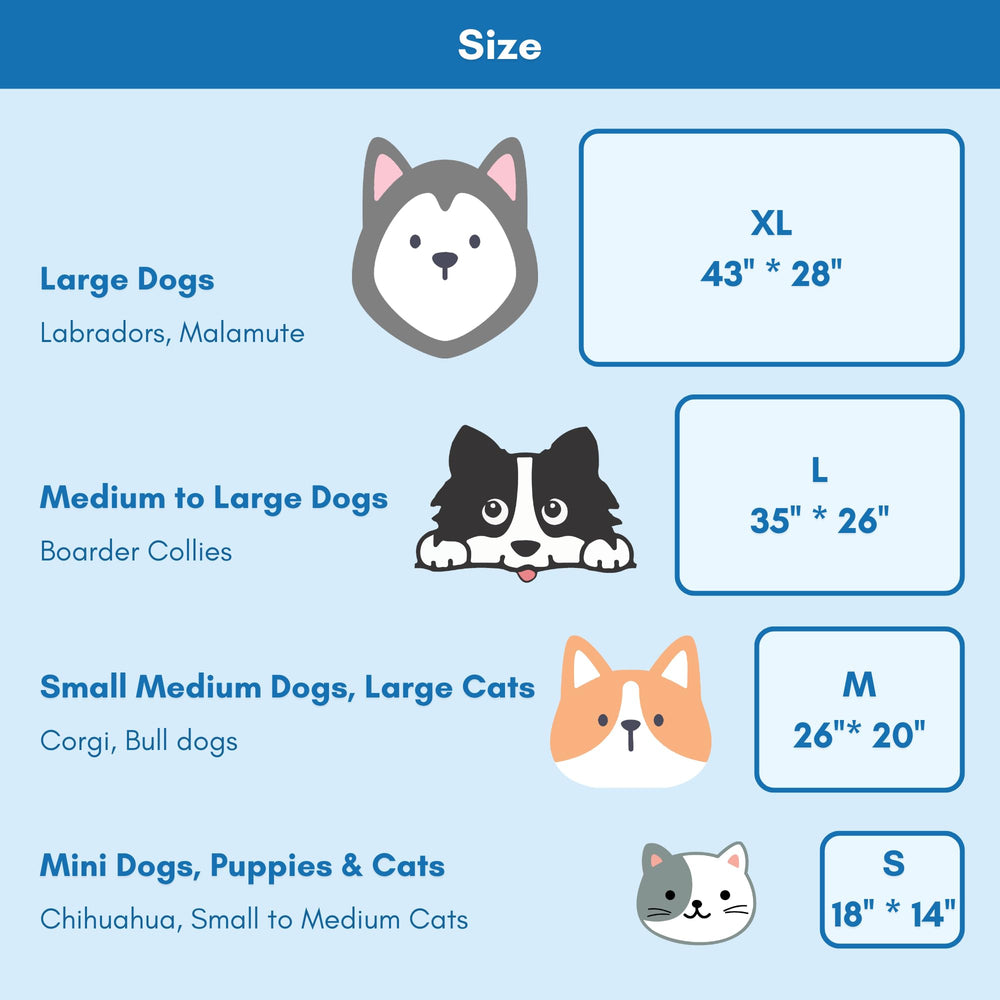 Petfelix dog cooling mat large breed use for dogs up to 80 lbs.