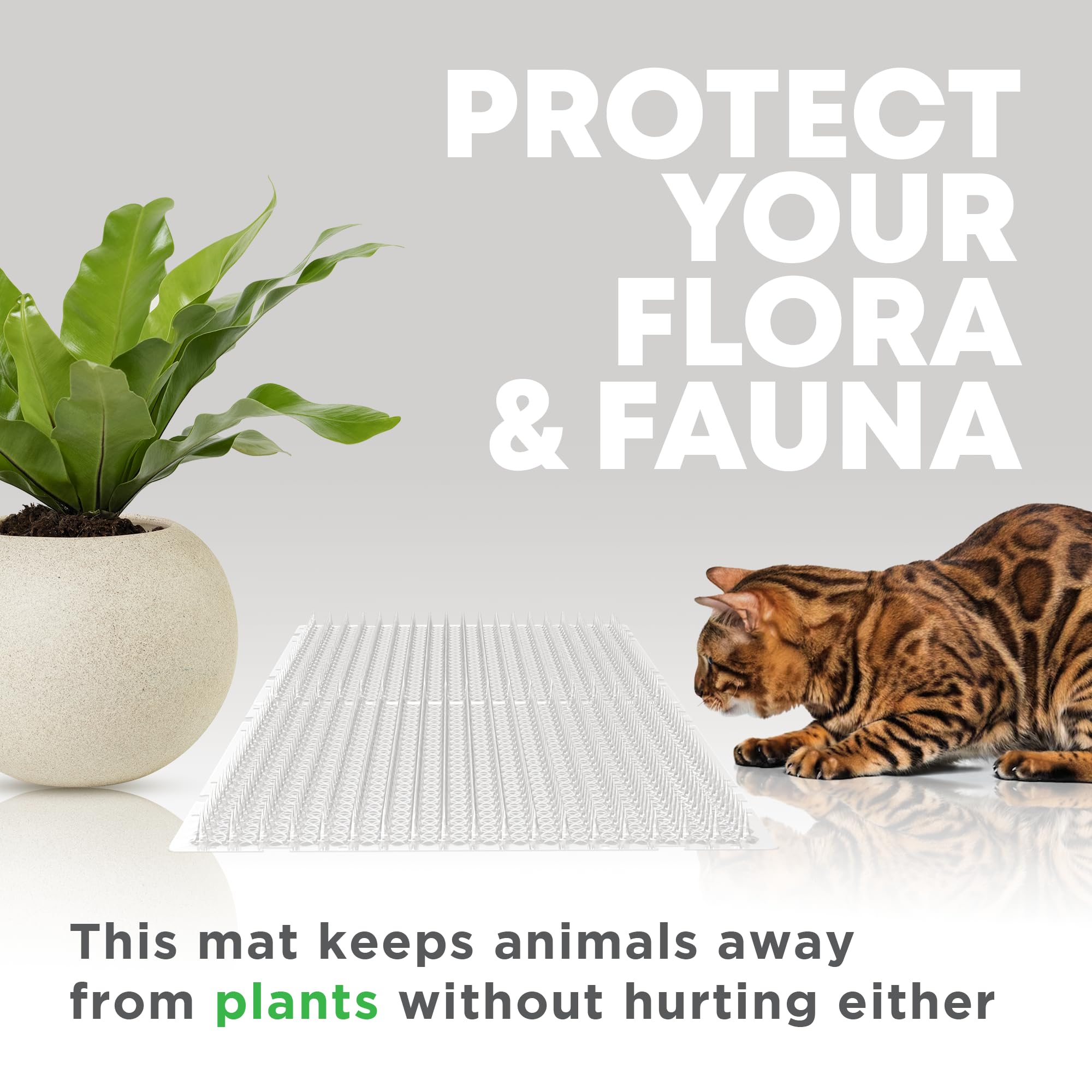 Petfolio cat-deterrent-mat application view shows easy sizing and placement.