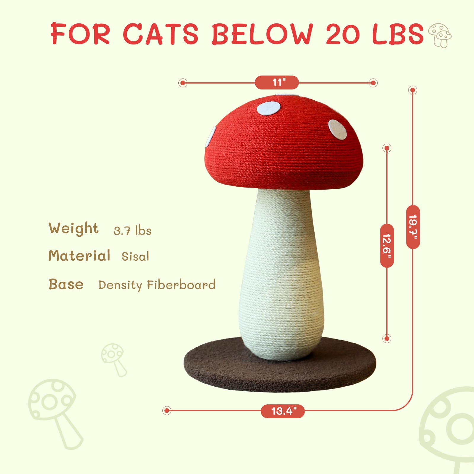 PETFROH base-13-4in-diameter emphasizes stability for enthusiastic scratchers.