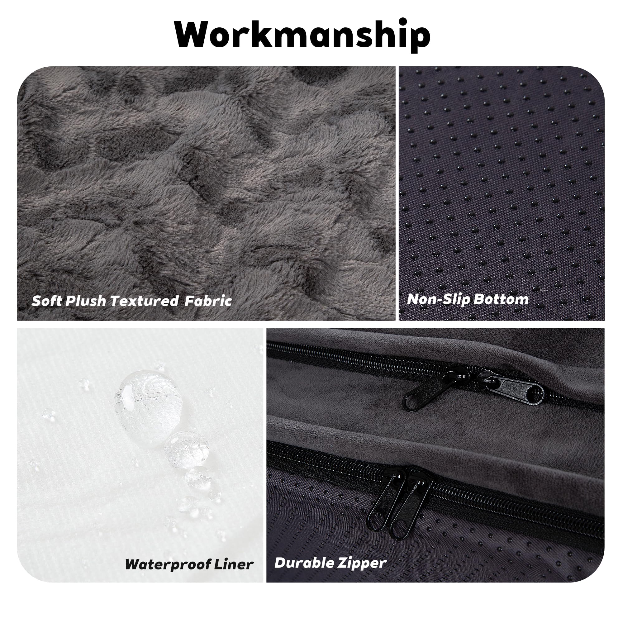 PetFun egg crate memory foam core adapts to body heat and pressure