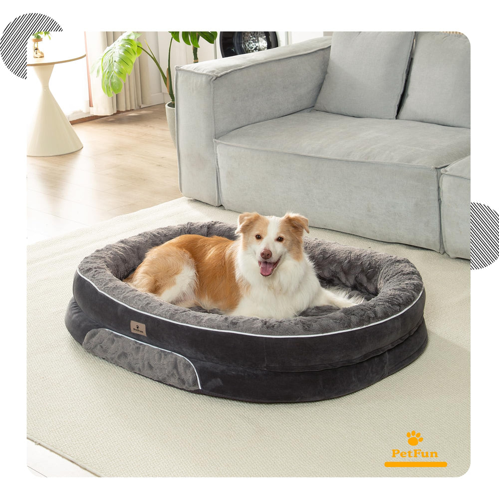 PetFun large dog bed showing generous cushioning for big breeds