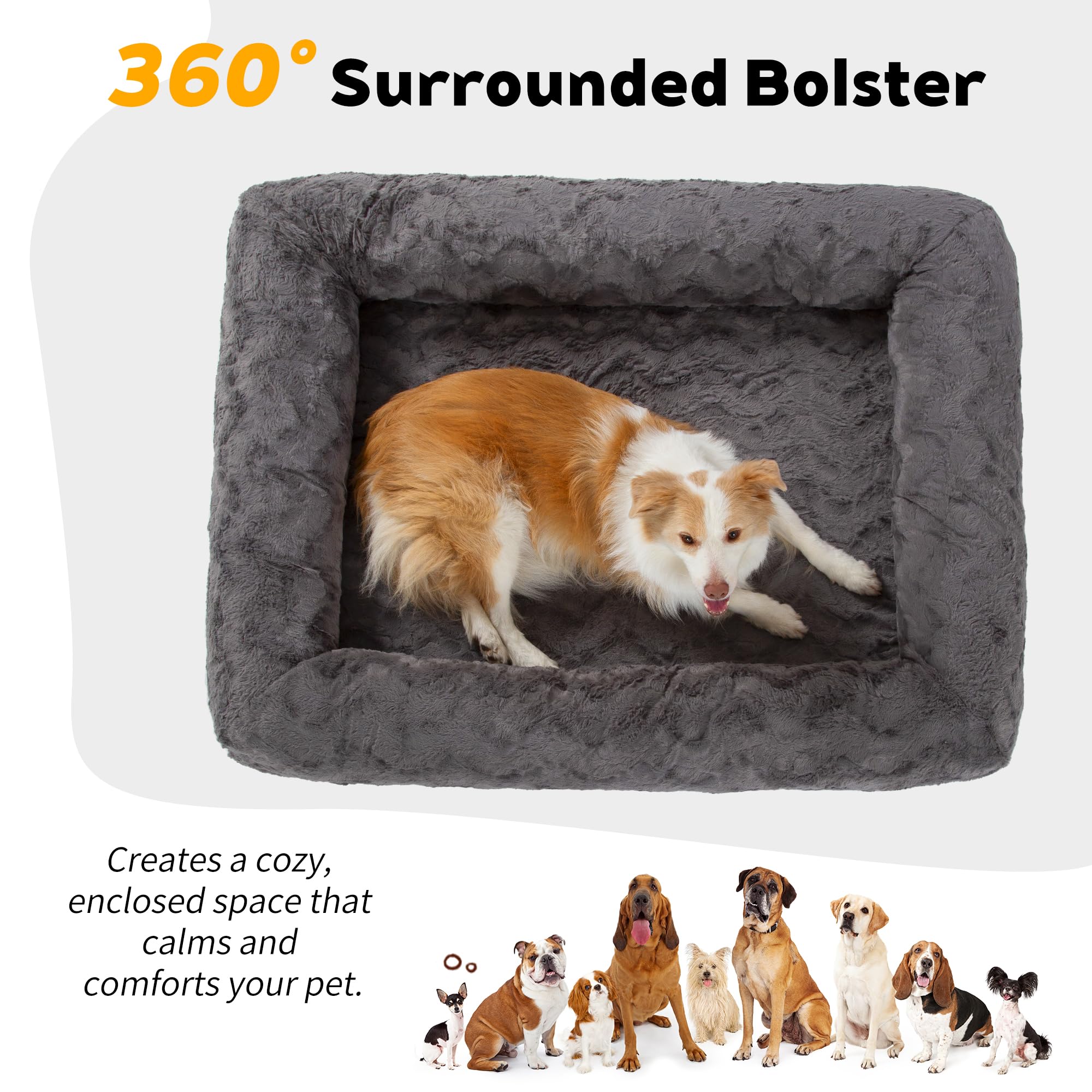 PetFun non-slip bottom on oxford material keeps bed steady on floors