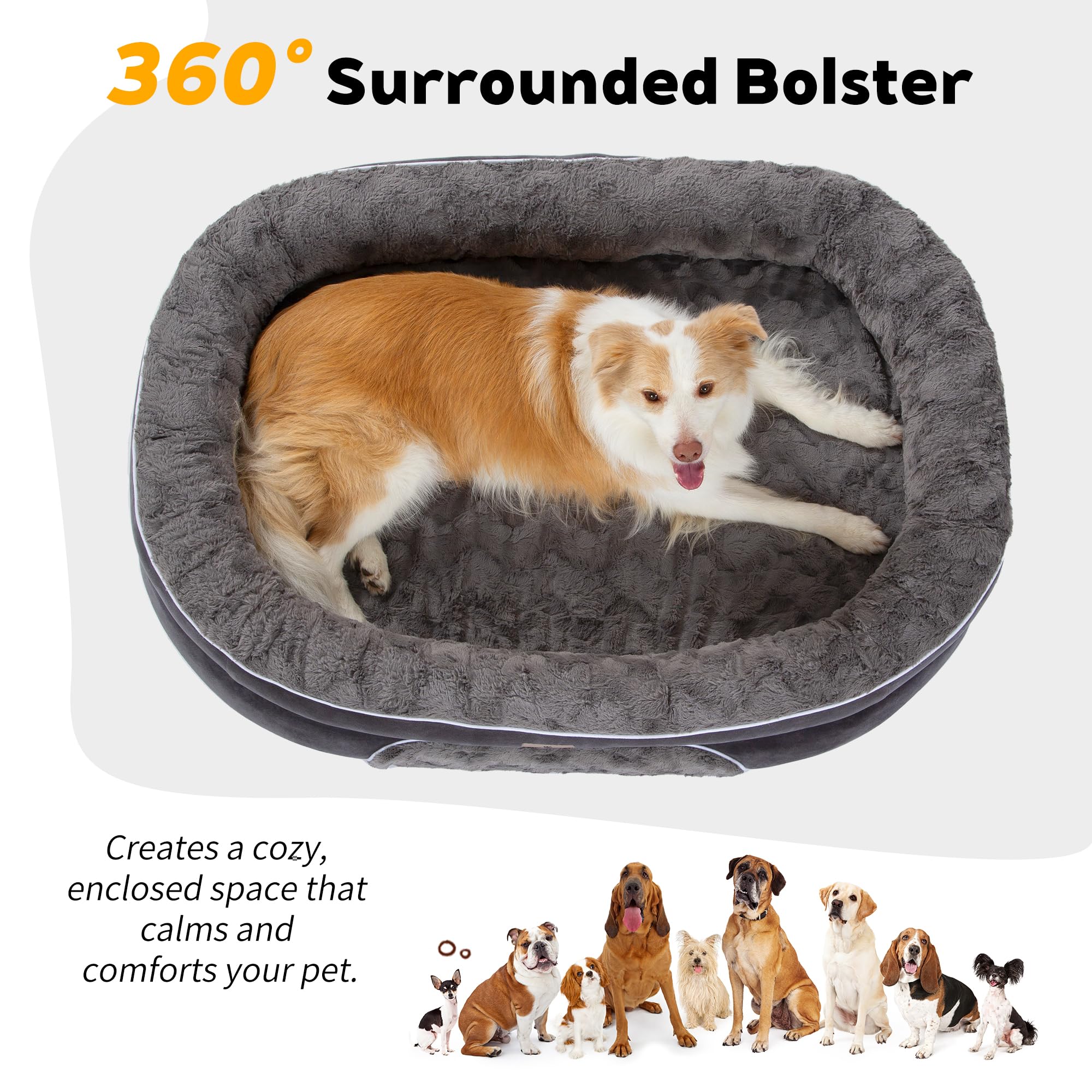 PetFun plush faux fur exterior offers a soft resting surface