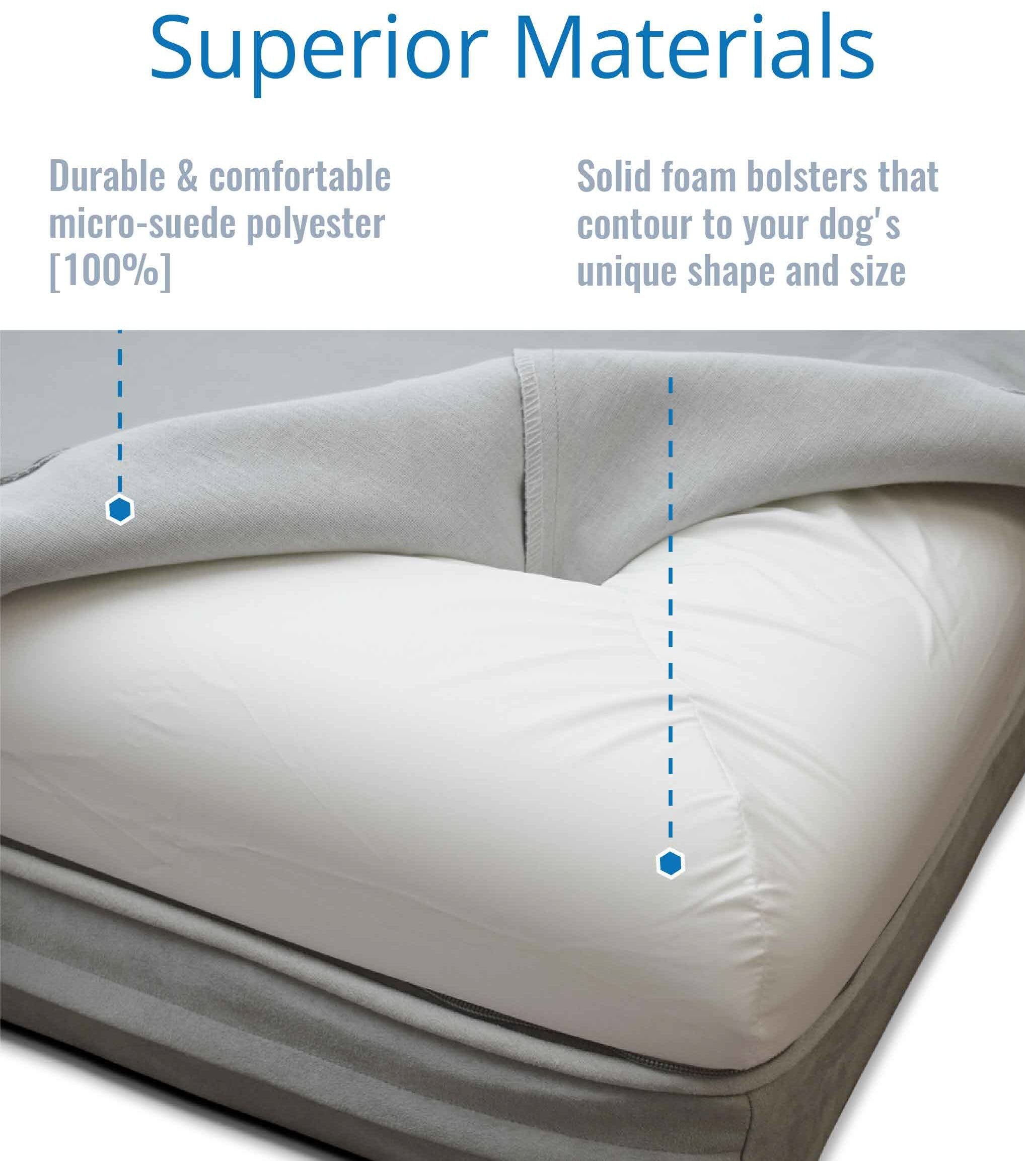 PetFusion BetterLounge removable cover is machine washable for easy care.