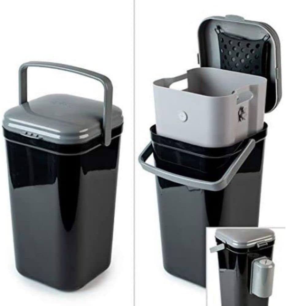 PetFusion outdoor waste bin with locking handle for easy yard cleanup