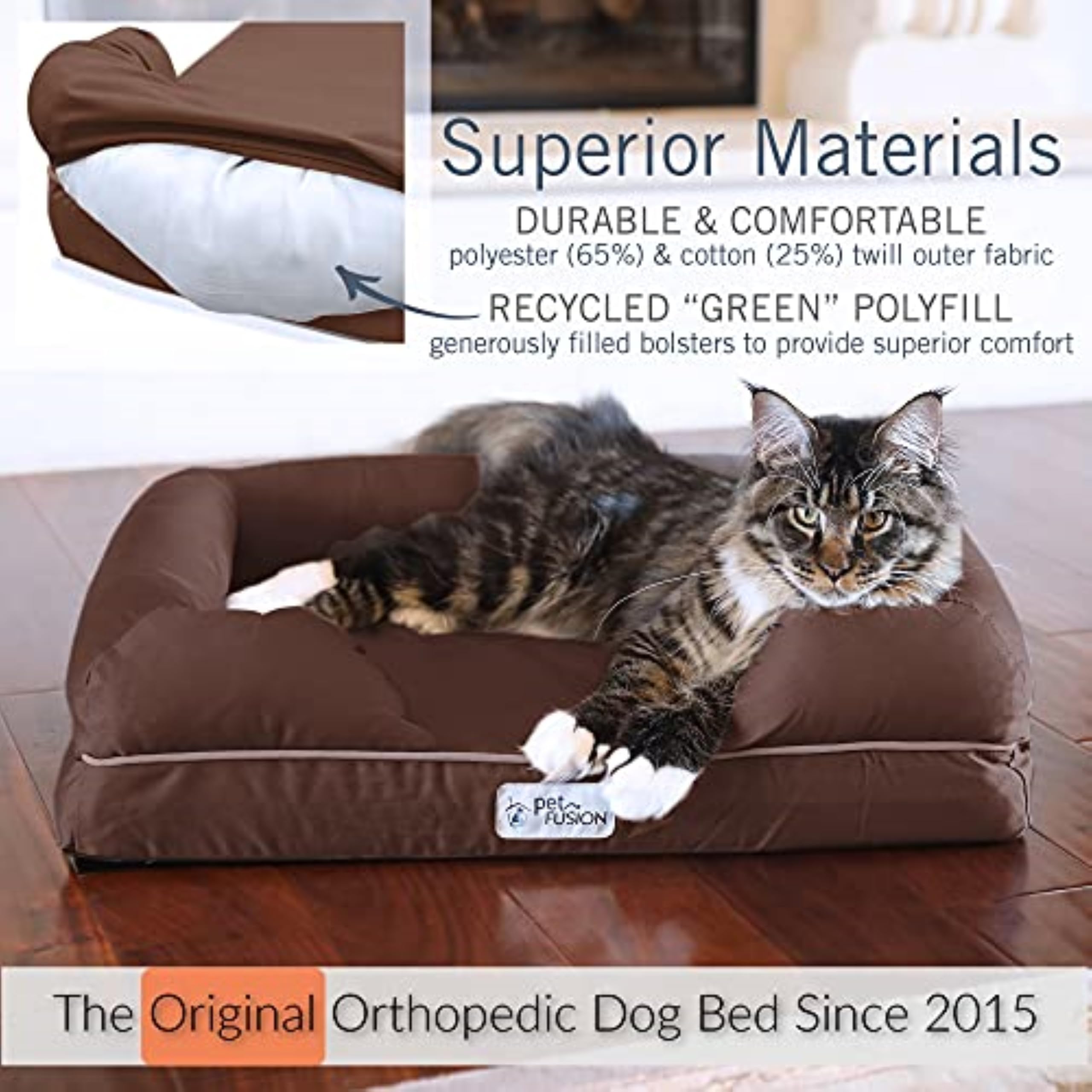 PetFusion Ultimate Dog Bed waterproof liner protects foam while keeping inner components dry