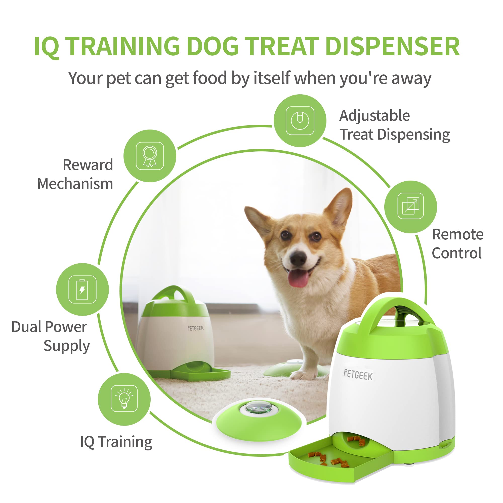 PETGEEK adjustable flow window to control snack release during training