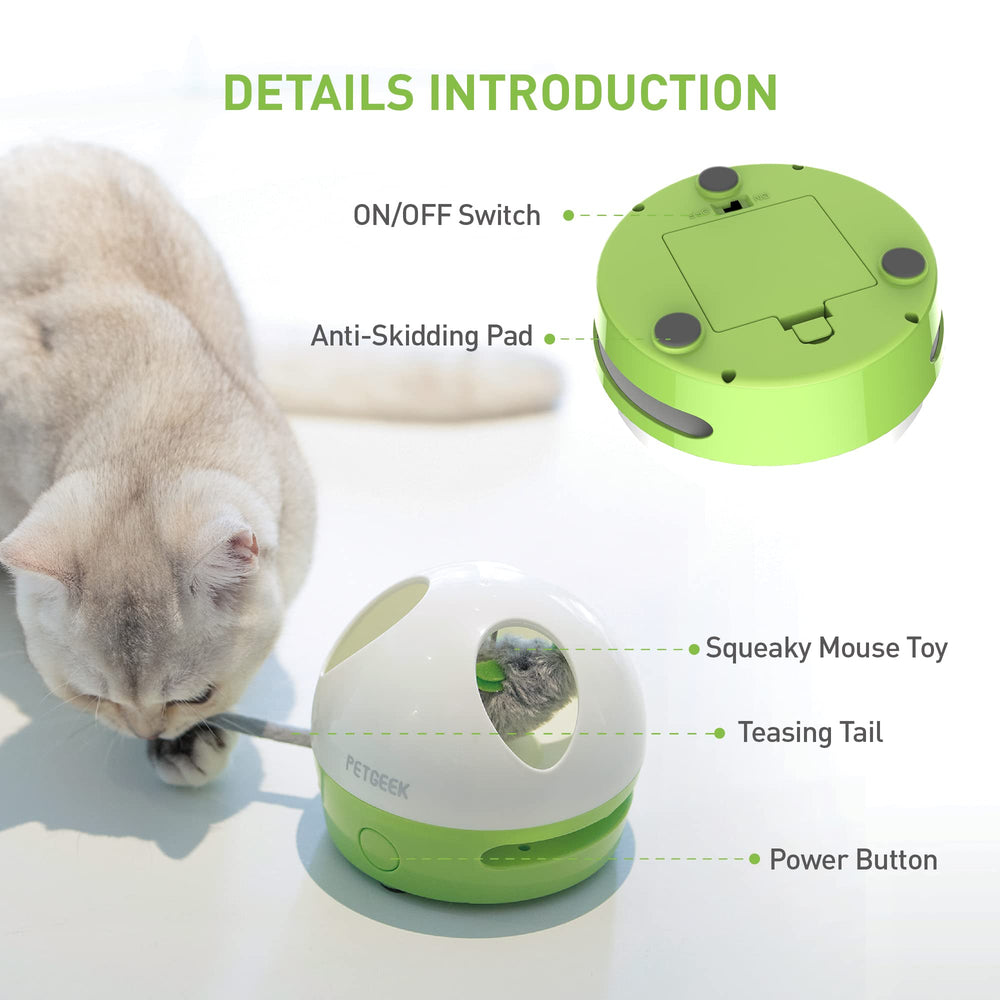 PETGEEK Hidey Mouse for indoor cat play sessions