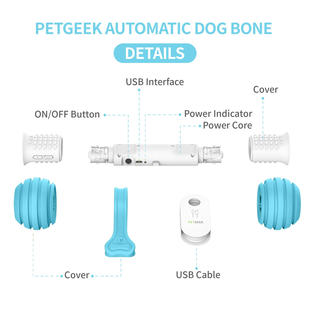 PETGEEK rechargeable battery and USB charging port enabling long play sessions.