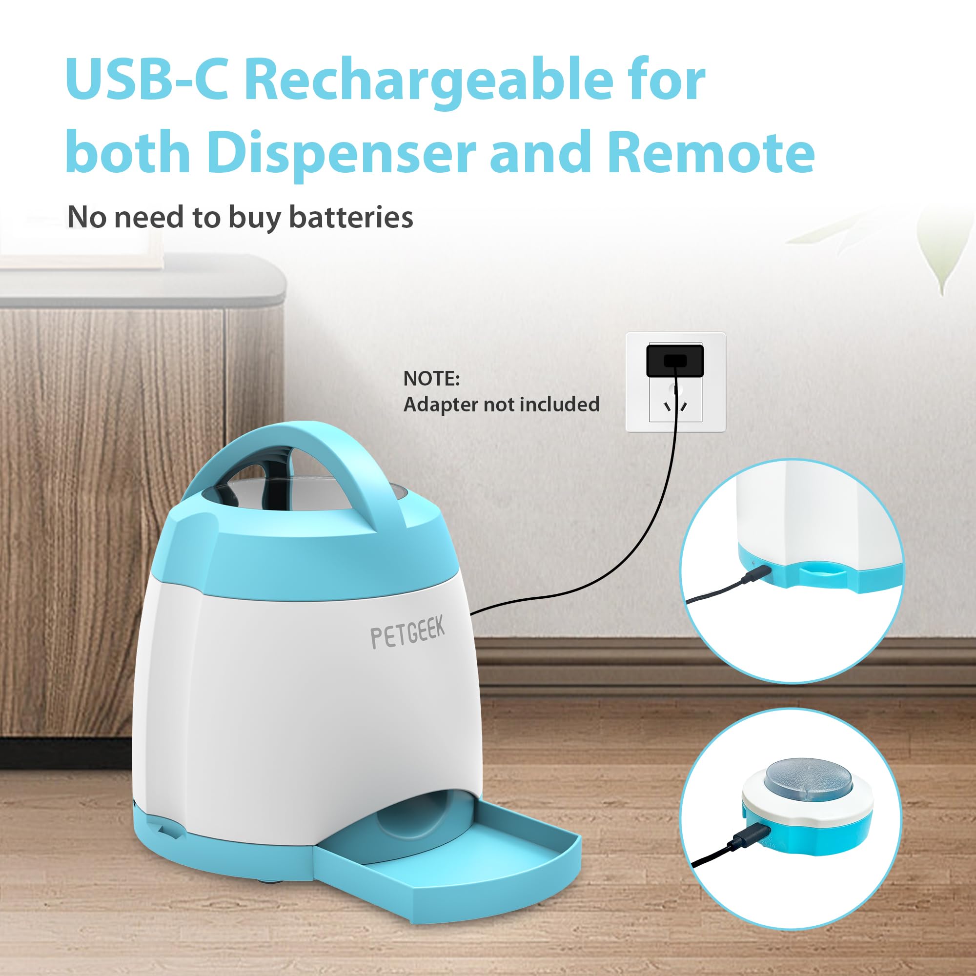 Petgeek remote control rechargeable battery allows longer playtime.