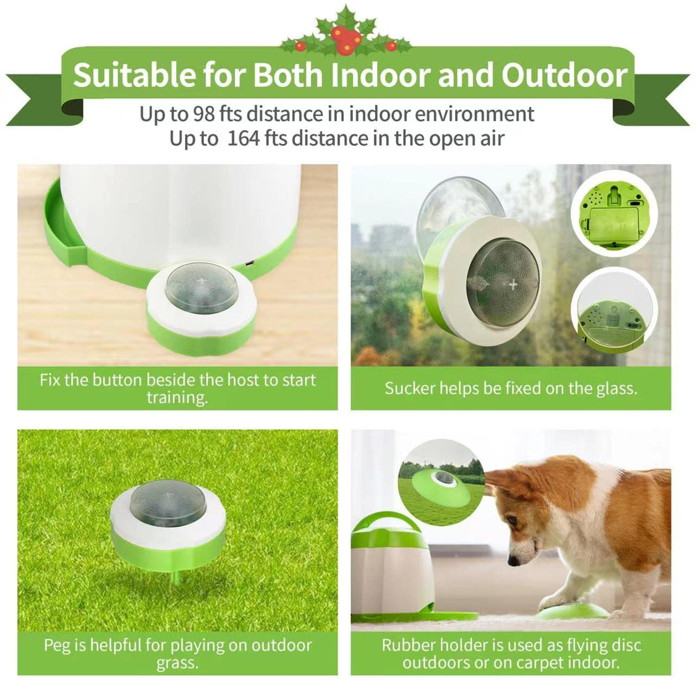 PETGEEK treat toy emits exciting sound to engage dogs during play.