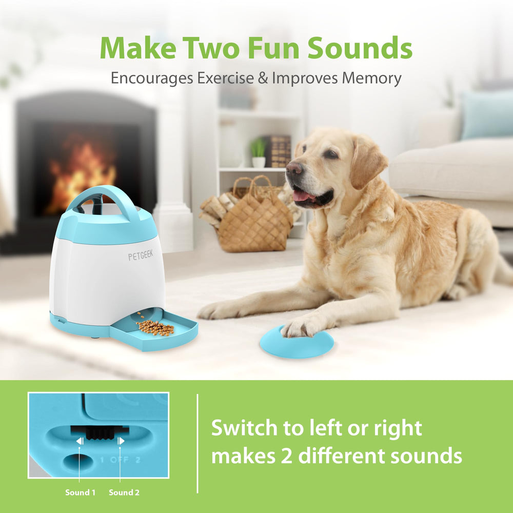 PETGEEK treat dispensing tray captures rewards to motivate pets