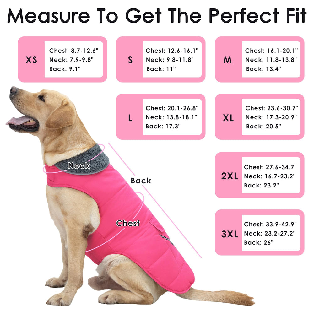 Petglad cozy fleece lining traps heat for extra warmth against winter cold.
