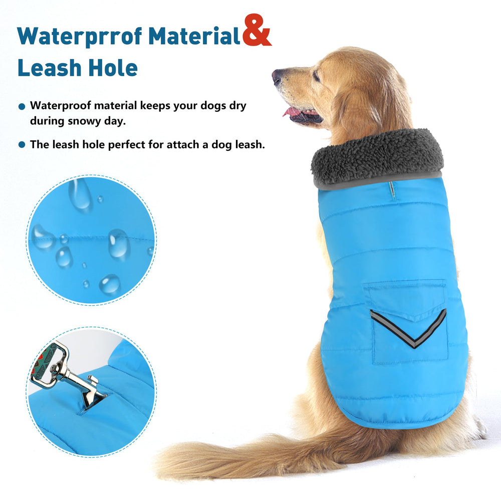 Petglad dog coat with fleece lining provides cozy insulation against cold