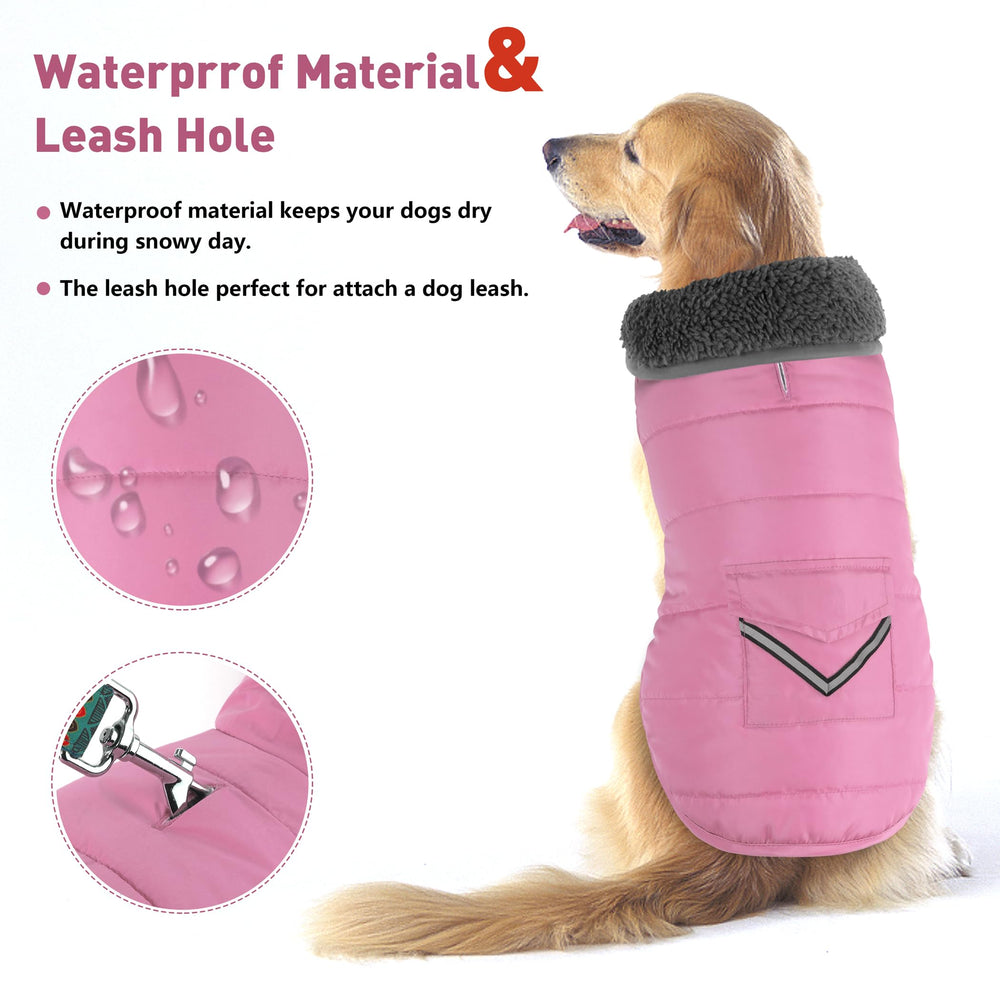 Petglad Dog Coat Cozy Fleece Lining adds warm soft comfort
