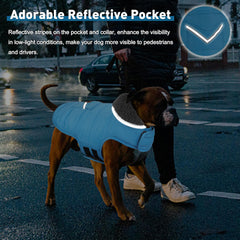 Petglad dog coat high collar offers extra warmth during windy walks