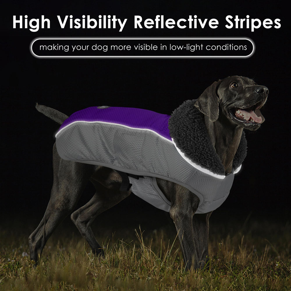 Petglad dog coat with thick fleece lining for added warmth