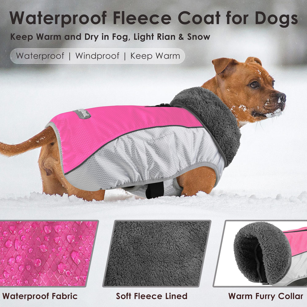 Petglad coat thick fleece lining provides warm, cozy comfort on cold walks.