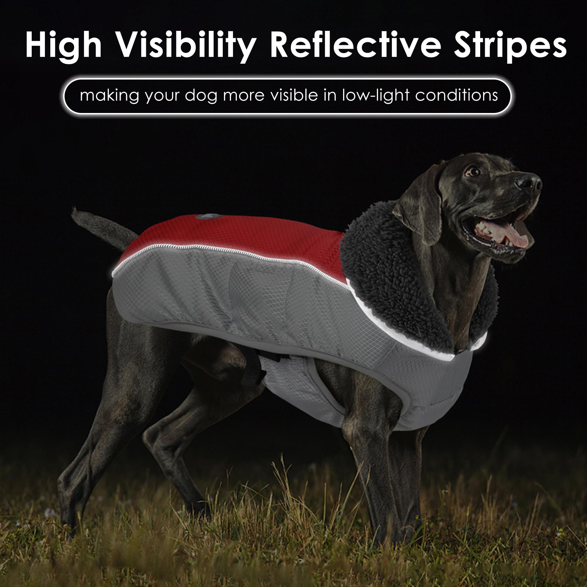 Petglad coat thick fleece lining traps warmth for cold days
