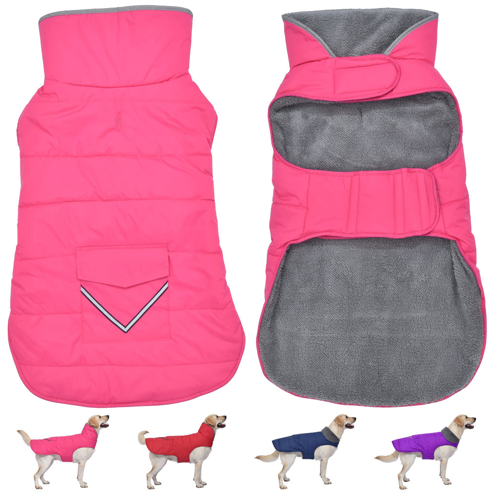 Petglad dog coat waterproof material keeps your dog dry during snowy walks.