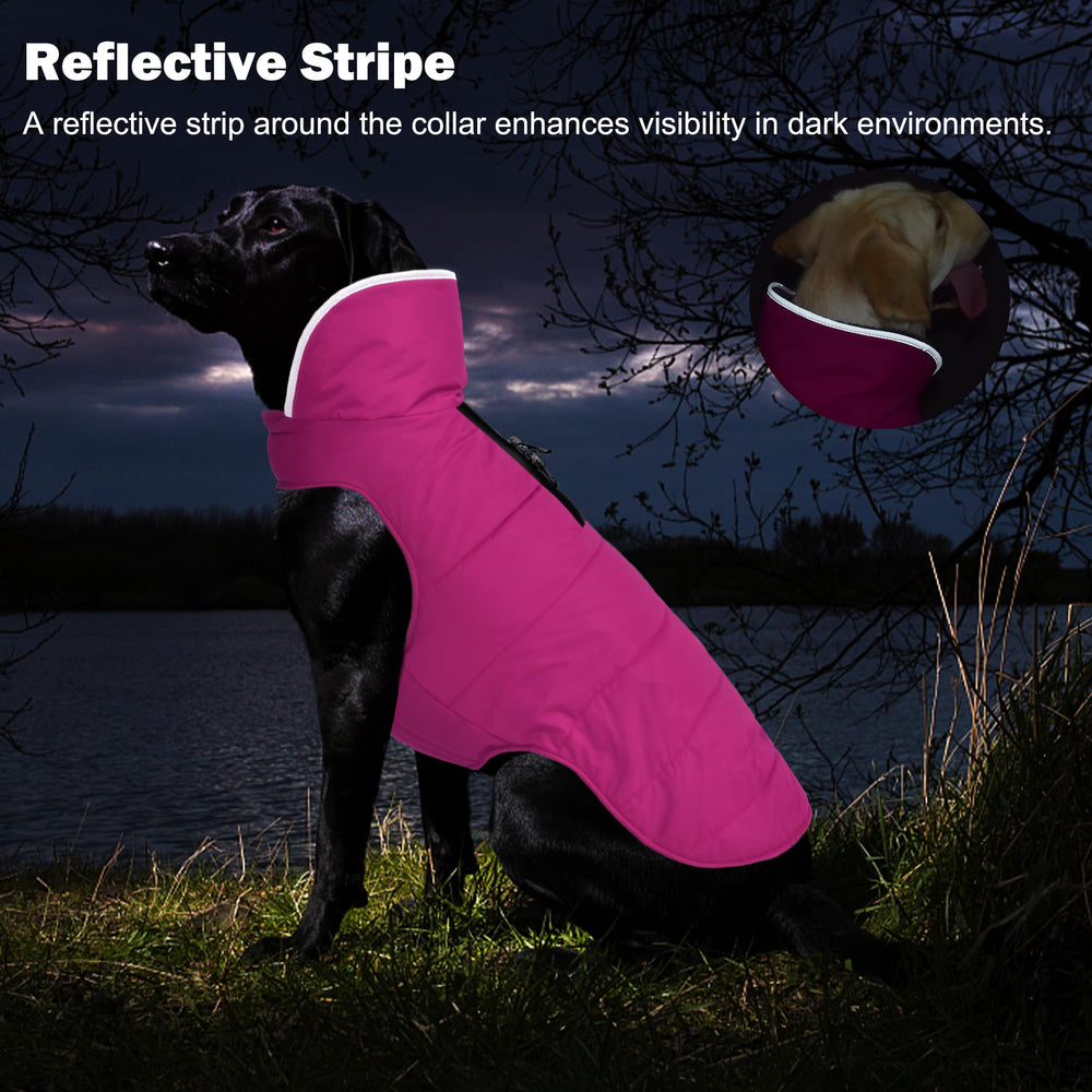 Petglad dog winter coat adjustable fit ensures snug sizing for different dogs.