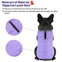Petglad dog winter coat back view with adjustable strap for perfect fit