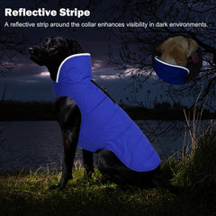Petglad dog snow vest with reflective trim for safer nighttime strolls.