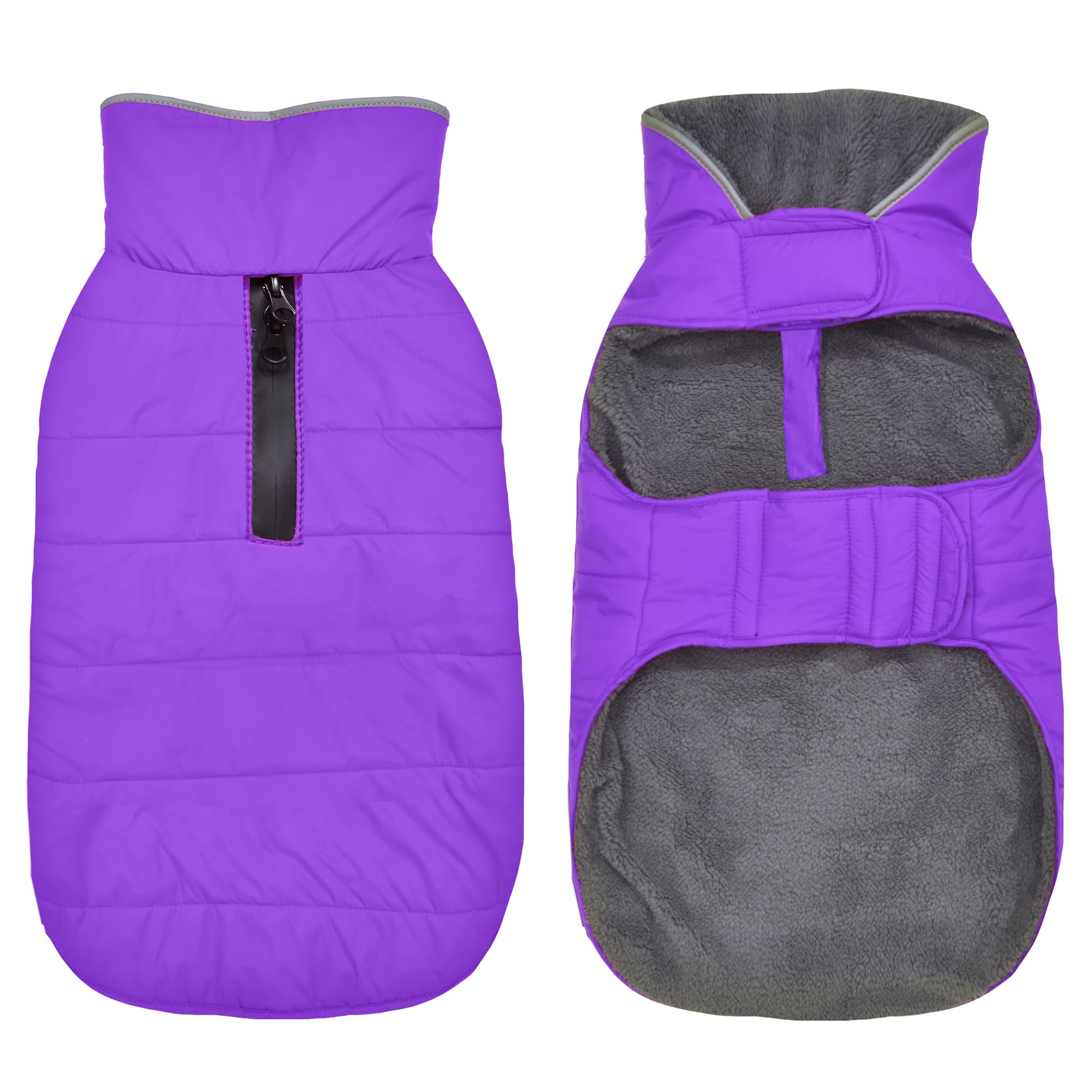 Petglad dog winter coat closeup showing warm fleece