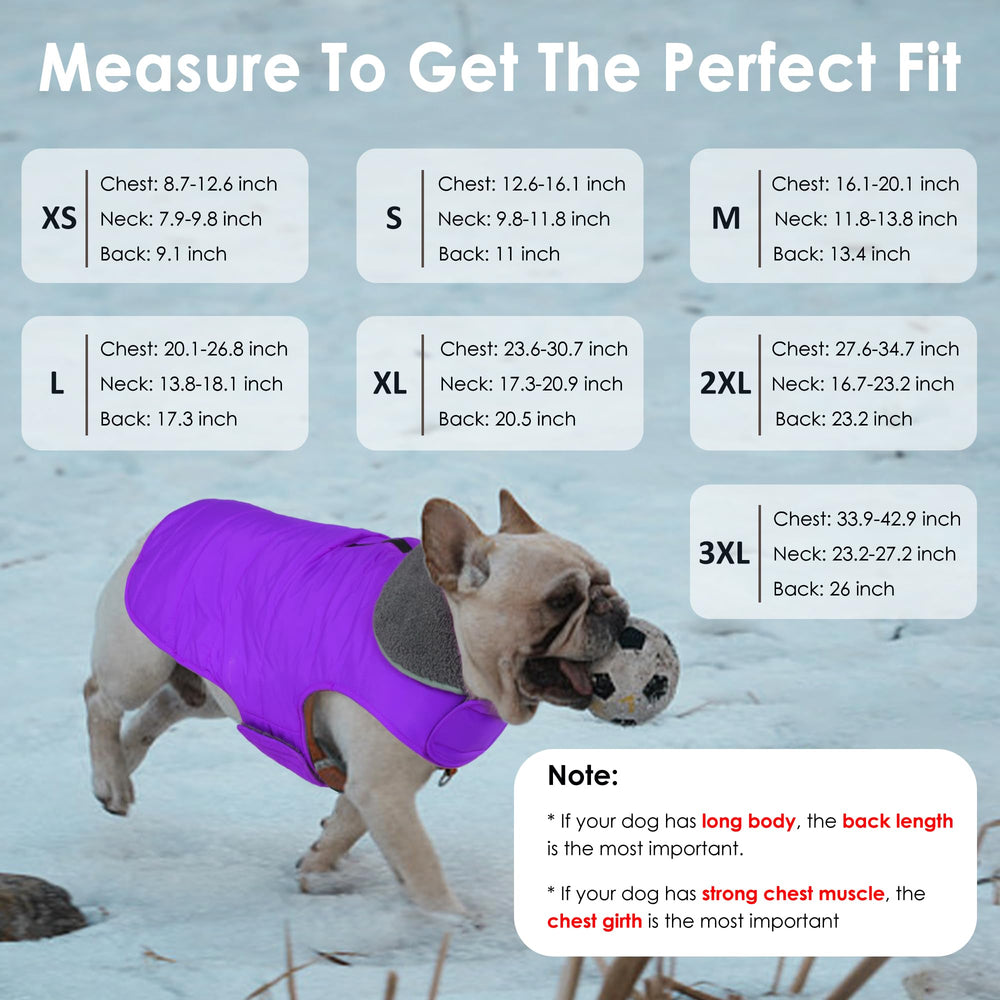 Petglad dog winter coat foldable high collar shields ears from cold drafts