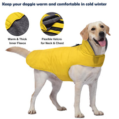 Petglad dog winter coat leash hole zipper enables easy harness attachment