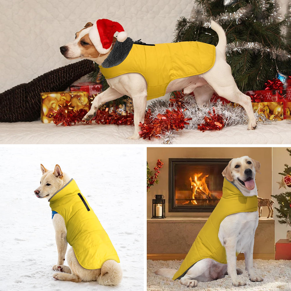 Petglad dog winter coat reflective strip enhances visibility at night