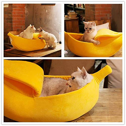 Petgrow banana cat bed use context cat kitten lounging area for rest and privacy