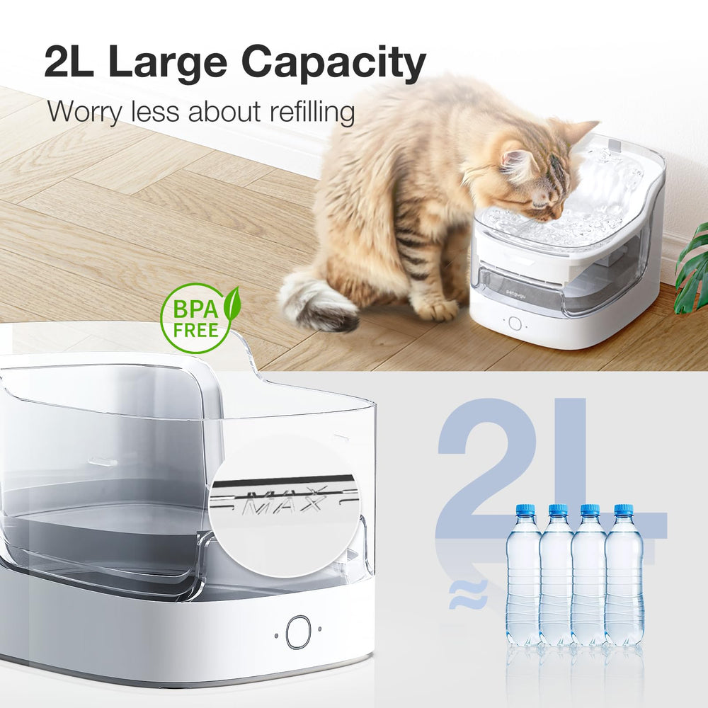 PETGUGU Cat Water Fountain app reminders with offline support for flexible use.