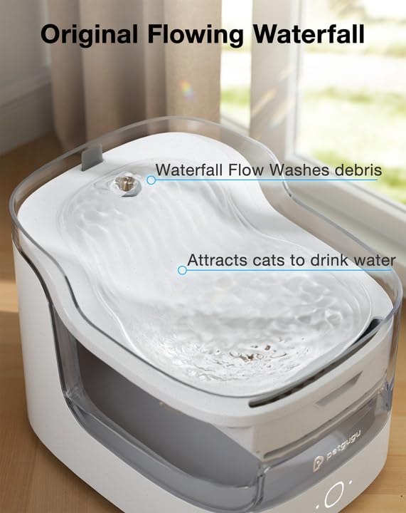 PETGUGU Cat Fountain uses food-grade ABS and PCTG for safe durability.