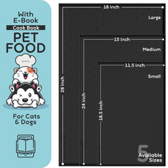 PETHAPPILY dog food mat raised edges protect floors during mealtime.